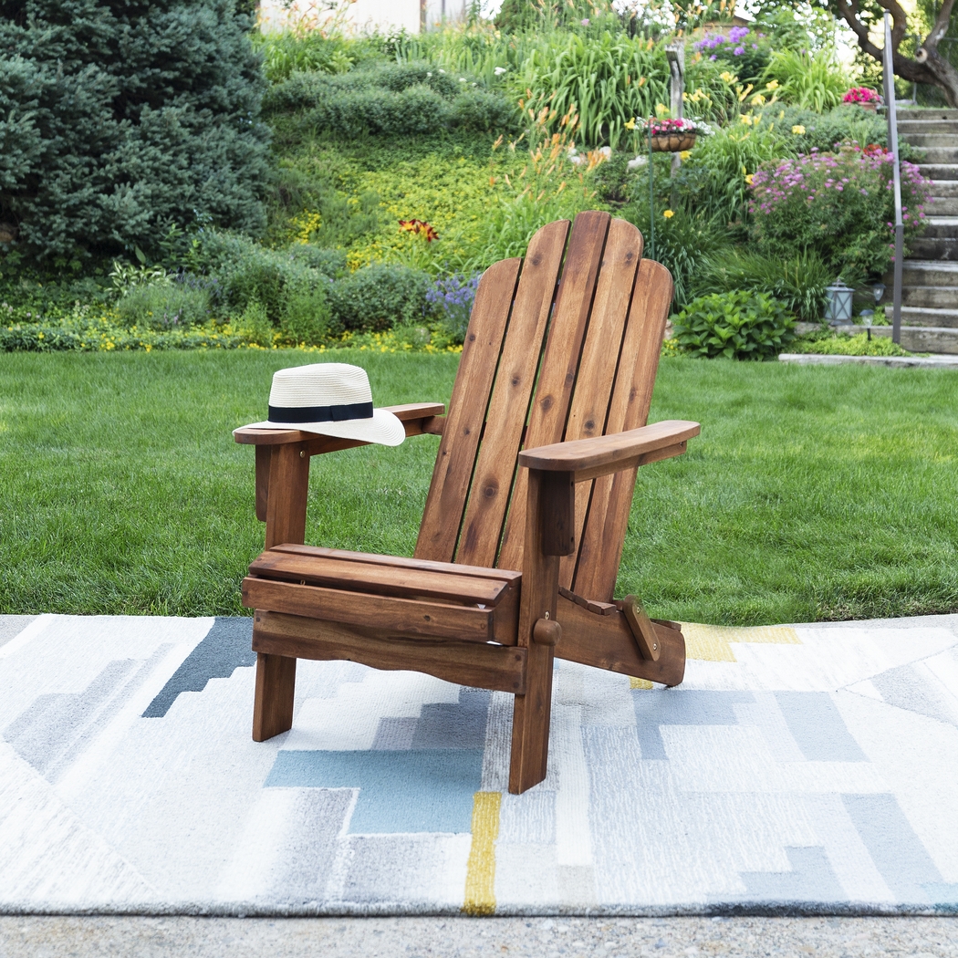 Wonsley Brown Outdoor Adirondack Chair - Thumbnail - Image 3