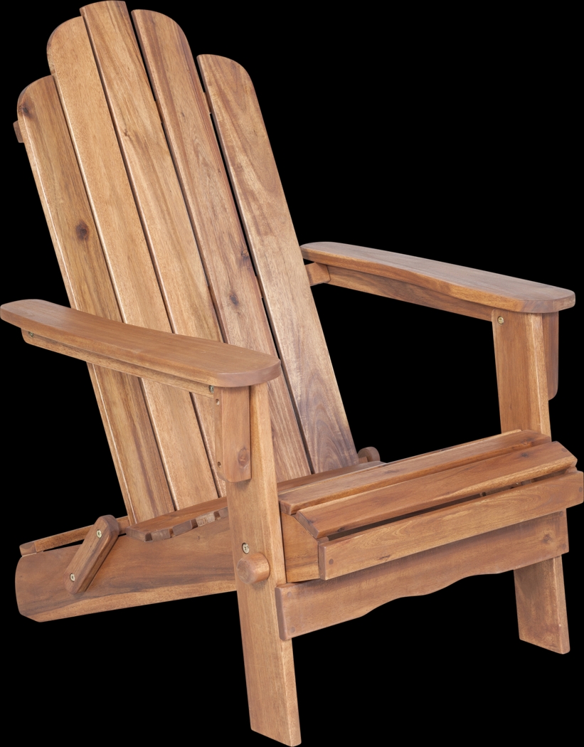 Wonsley Brown Outdoor Adirondack Chair - Thumbnail - Image 1