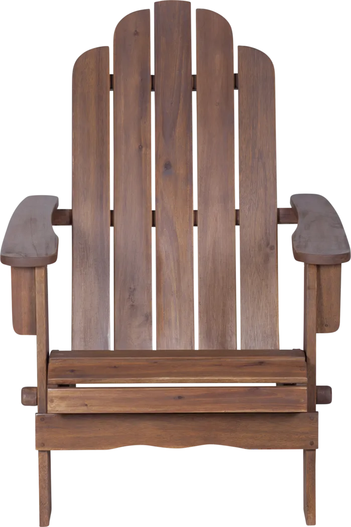 Wonsley Dark Brown Outdoor Adirondack Chair - Thumbnail - Image 2