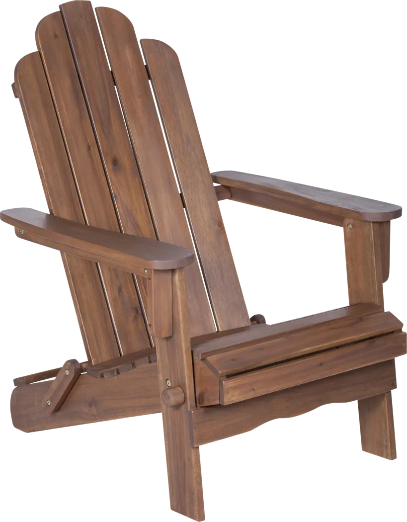 Wonsley Dark Brown Outdoor Adirondack Chair - Thumbnail - Image 1