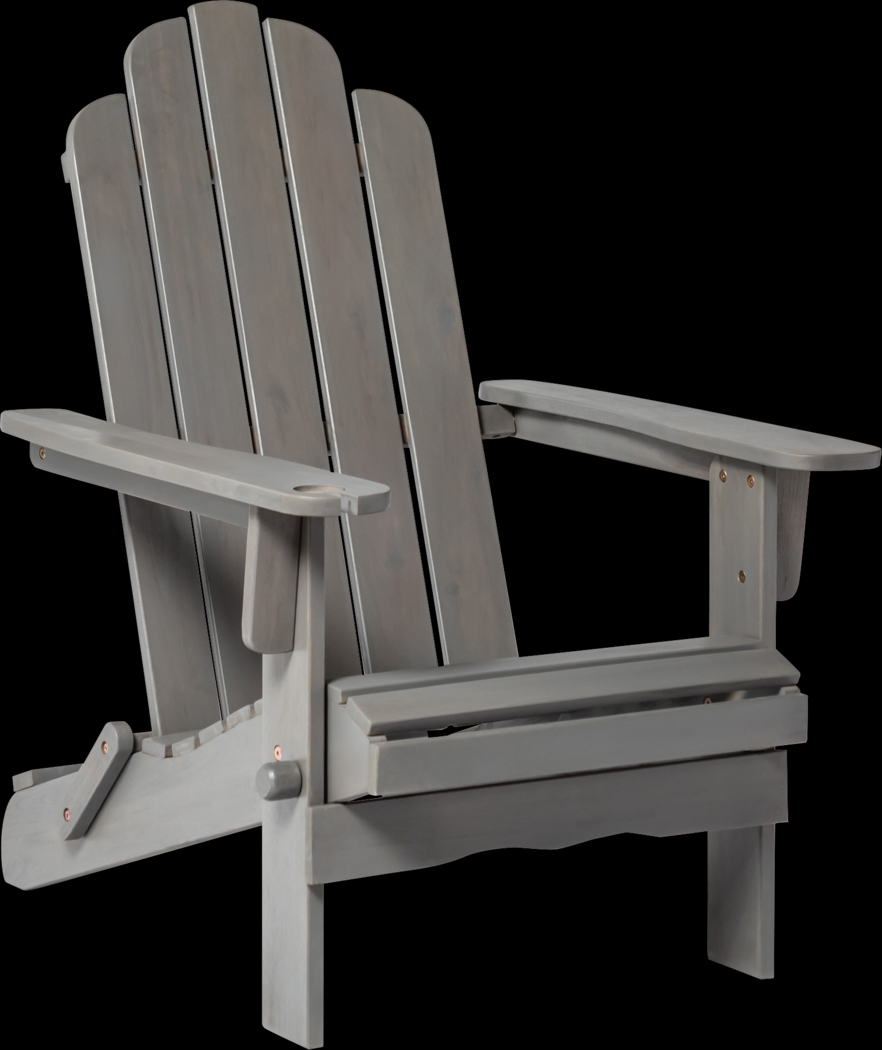 Wonsley Gray Outdoor Adirondack Chair - Thumbnail - Image 1