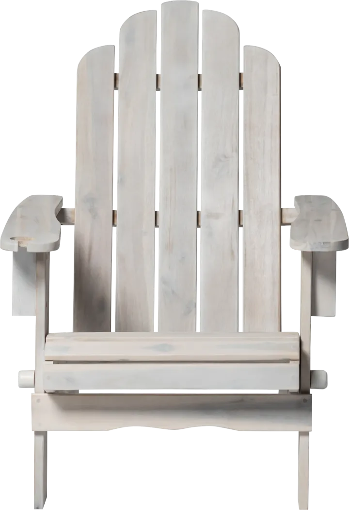 Wonsley White Outdoor Adirondack Chair - Thumbnail - Image 2