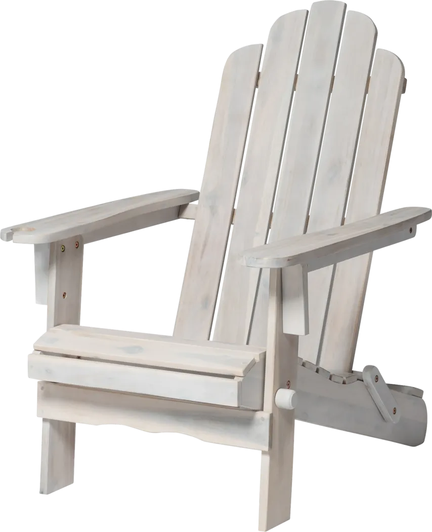 Wonsley White Outdoor Adirondack Chair - Thumbnail - Image 3