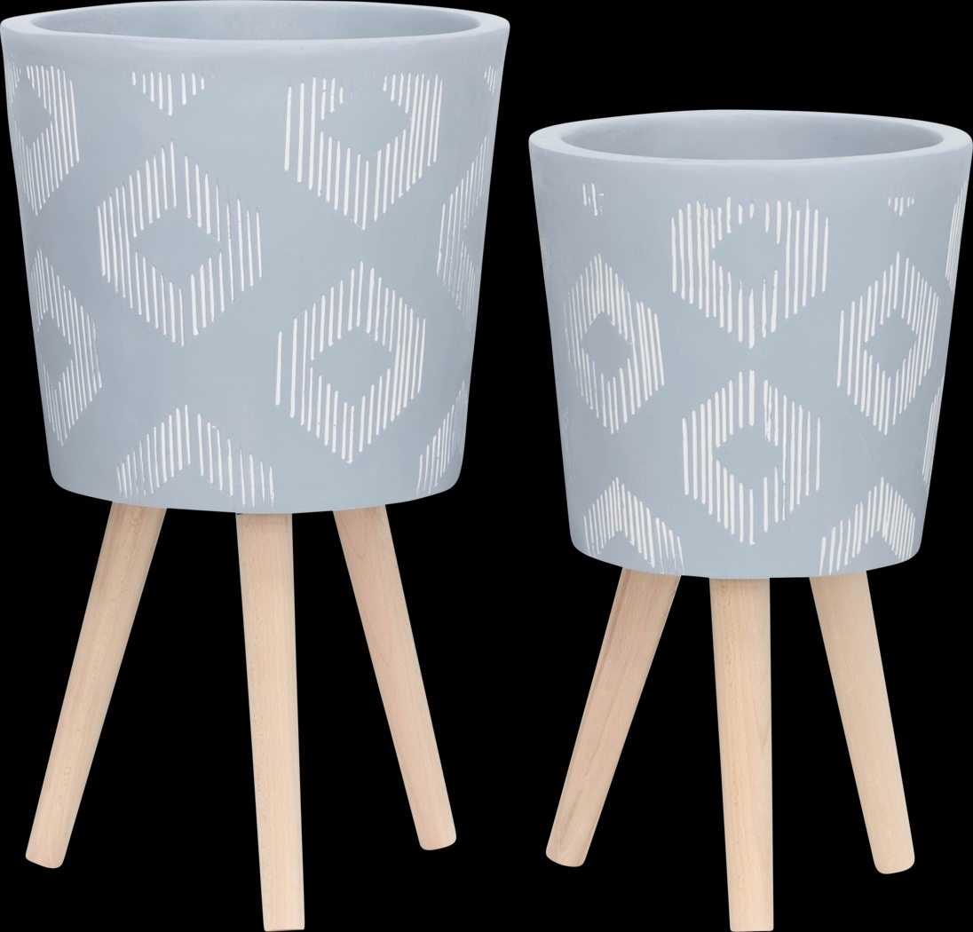 Woodaire Gray Planter, Set of 2 - Thumbnail - Image 1