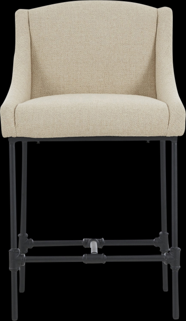 Woodbriar Beige Counter Height Stool - Thumbnail - Image 1