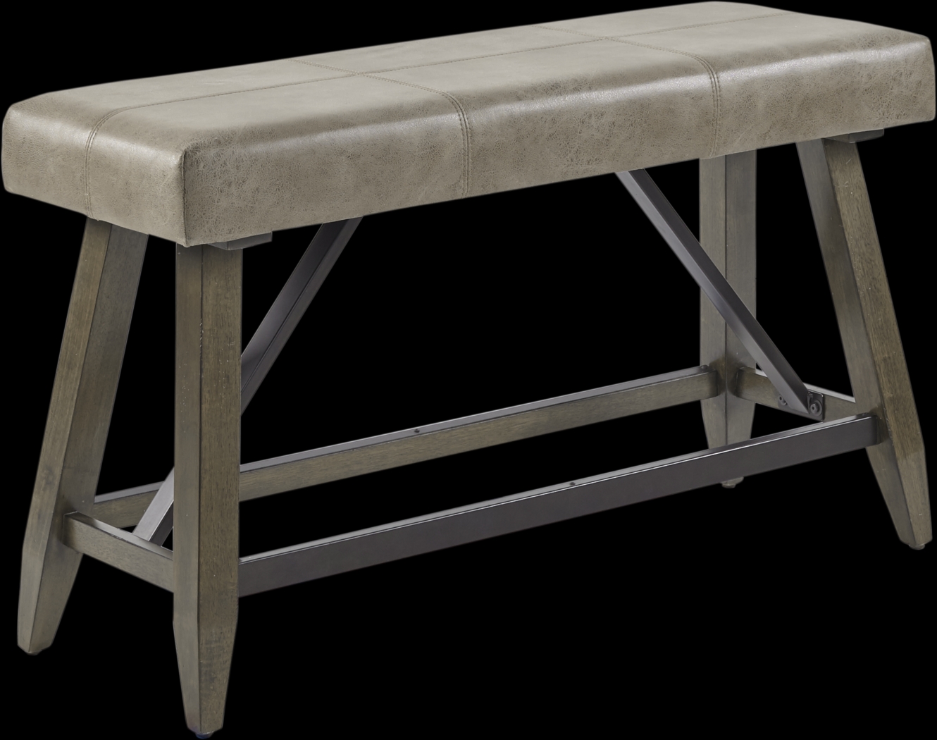 Woodcote Brown Counter Height Bench - Thumbnail - Image 1