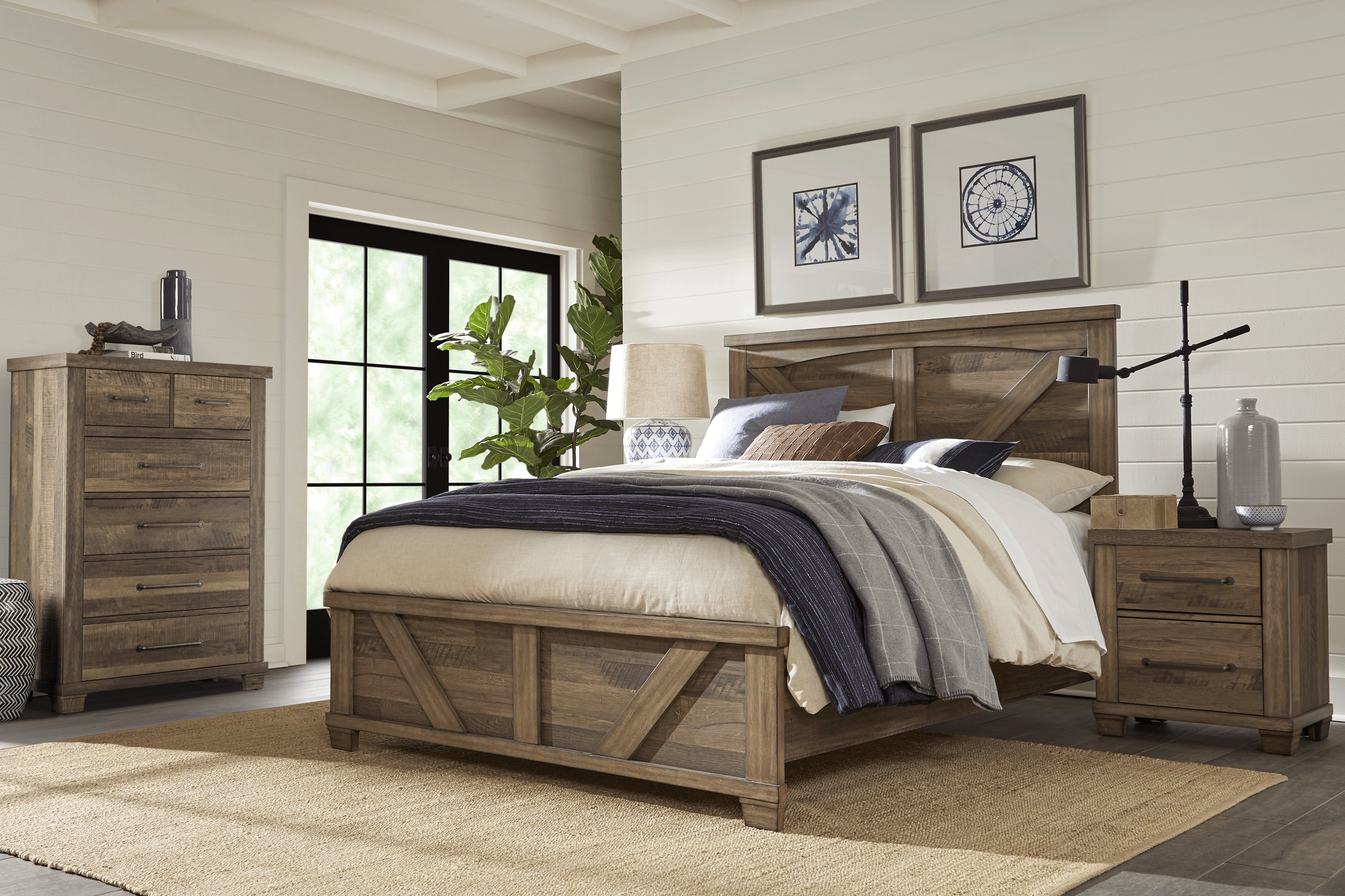 Woodcreek Brown 5 Pc King Panel Bedroom - Thumbnail - Image 1
