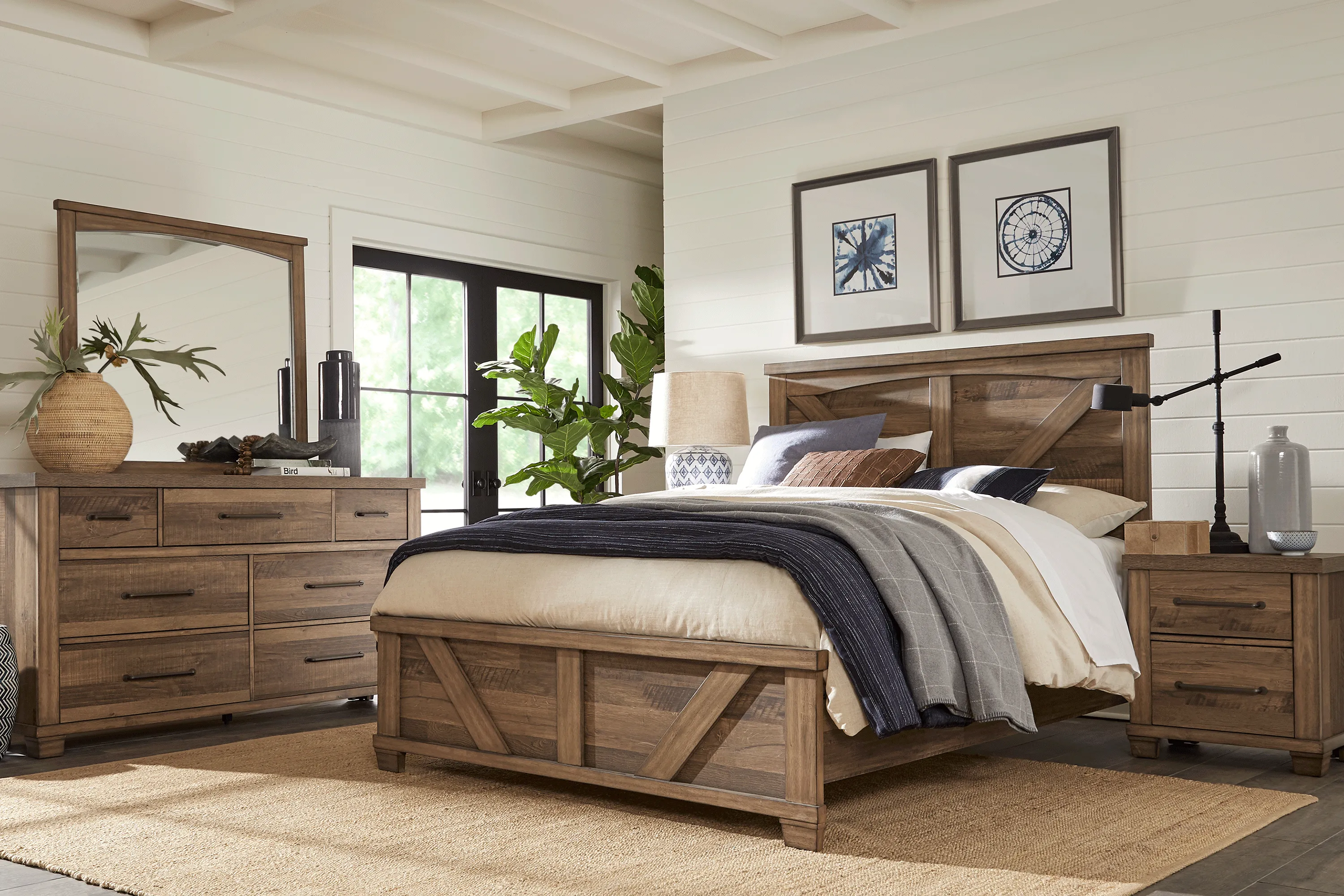 Woodcreek Brown 7 Pc Queen Panel Bedroom - Thumbnail - Image 1