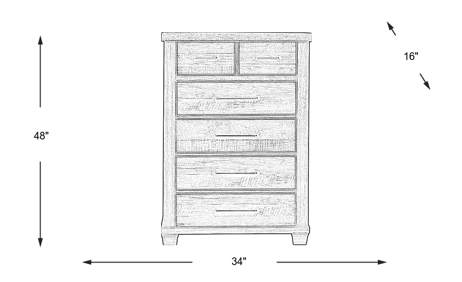 Dimension Image. Please refer to the Dimension Tab on this page for dimension details.