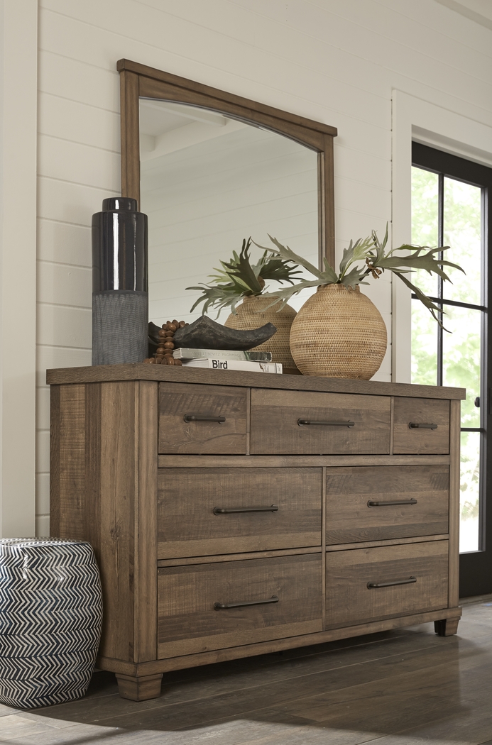 Woodcreek Brown 7 Pc Queen Panel Bedroom - Thumbnail - Image 6
