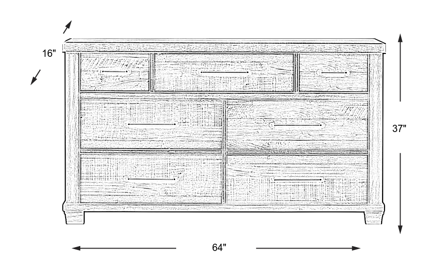 Dimension Image. Please refer to the Dimension Tab on this page for dimension details.