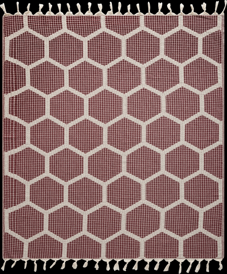 Woodgaler Red Throw Blanket - Thumbnail - Image 1