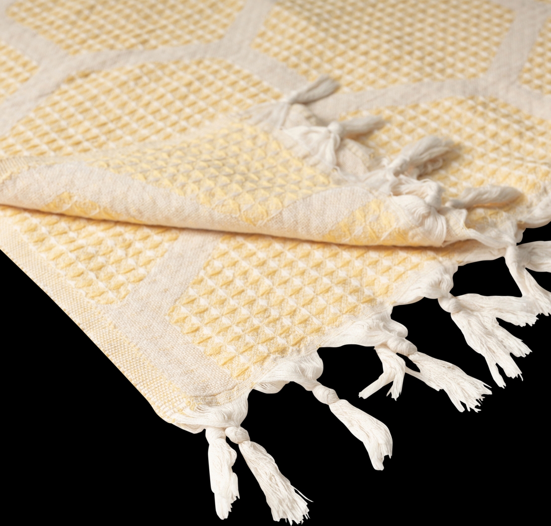 Woodgaler Yellow Throw Blanket - Thumbnail - Image 5