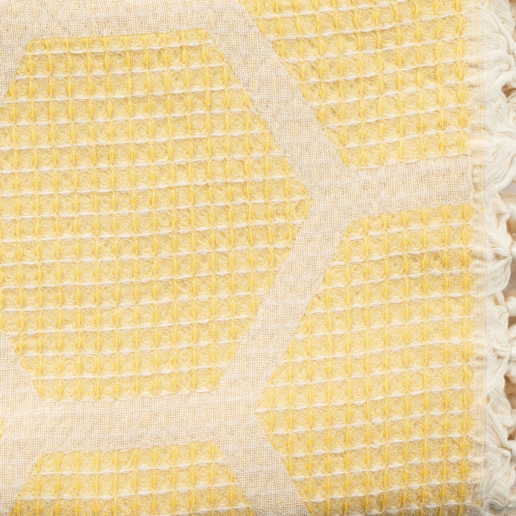 Woodgaler Yellow Throw Blanket - Thumbnail - Image 6