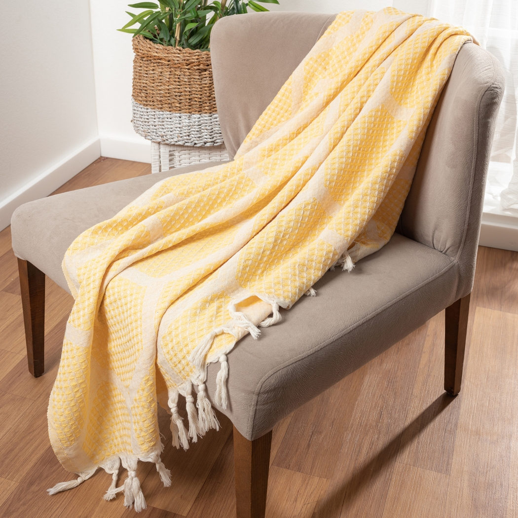 Woodgaler Yellow Throw Blanket - Thumbnail - Image 8
