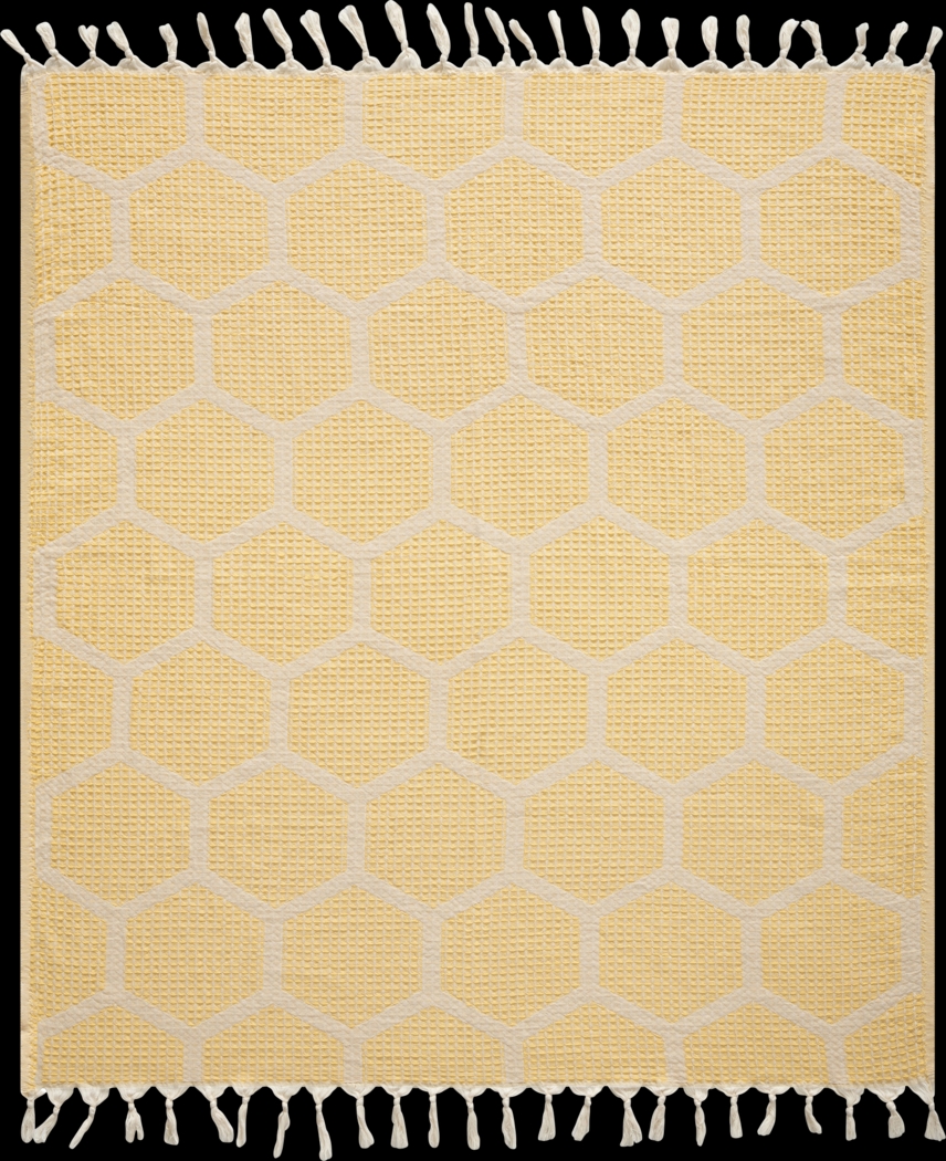 Woodgaler Yellow Throw Blanket - Thumbnail - Image 1