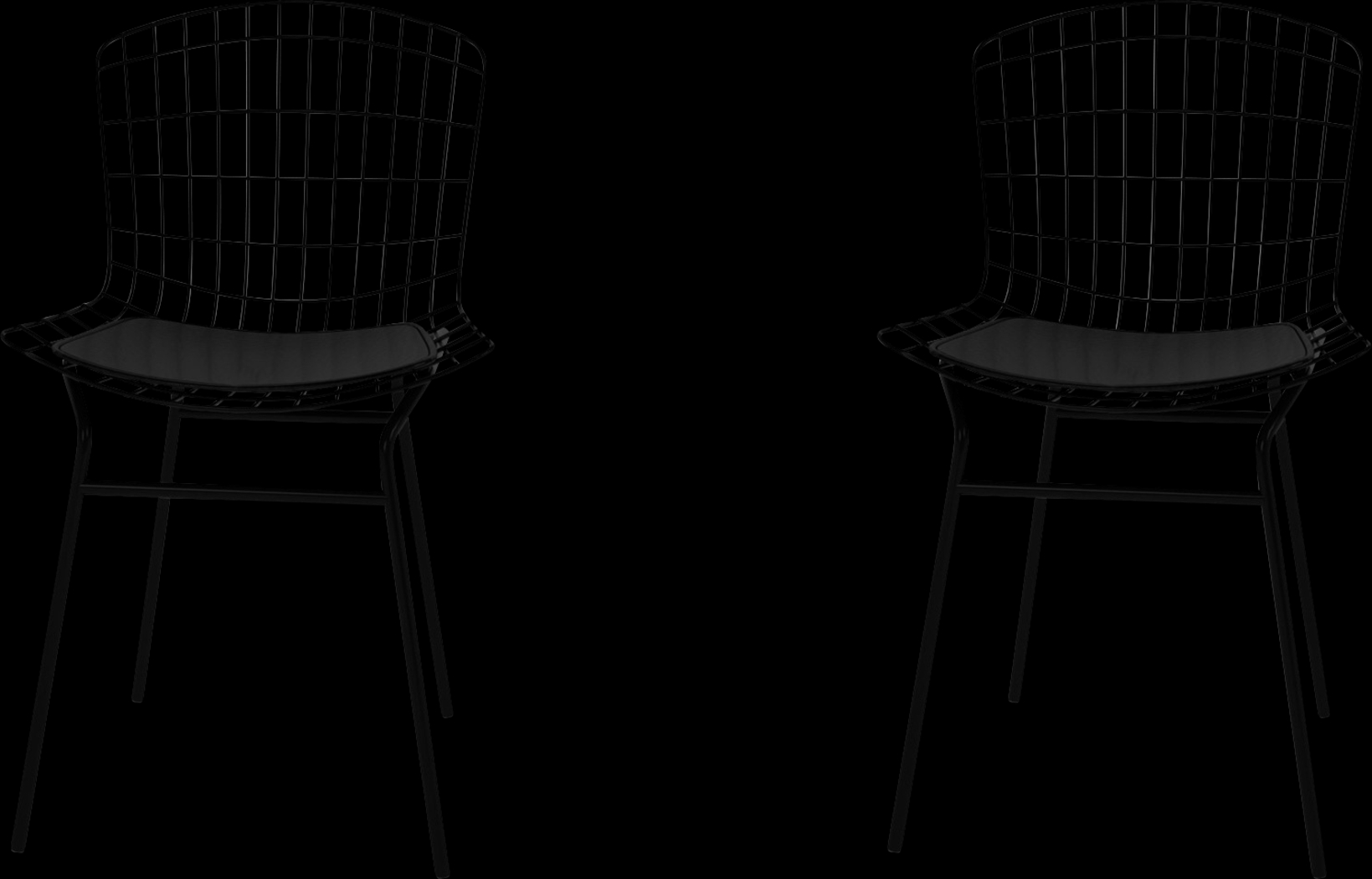Woodhue Black Side Chair, Set of 2 - Thumbnail - Image 1