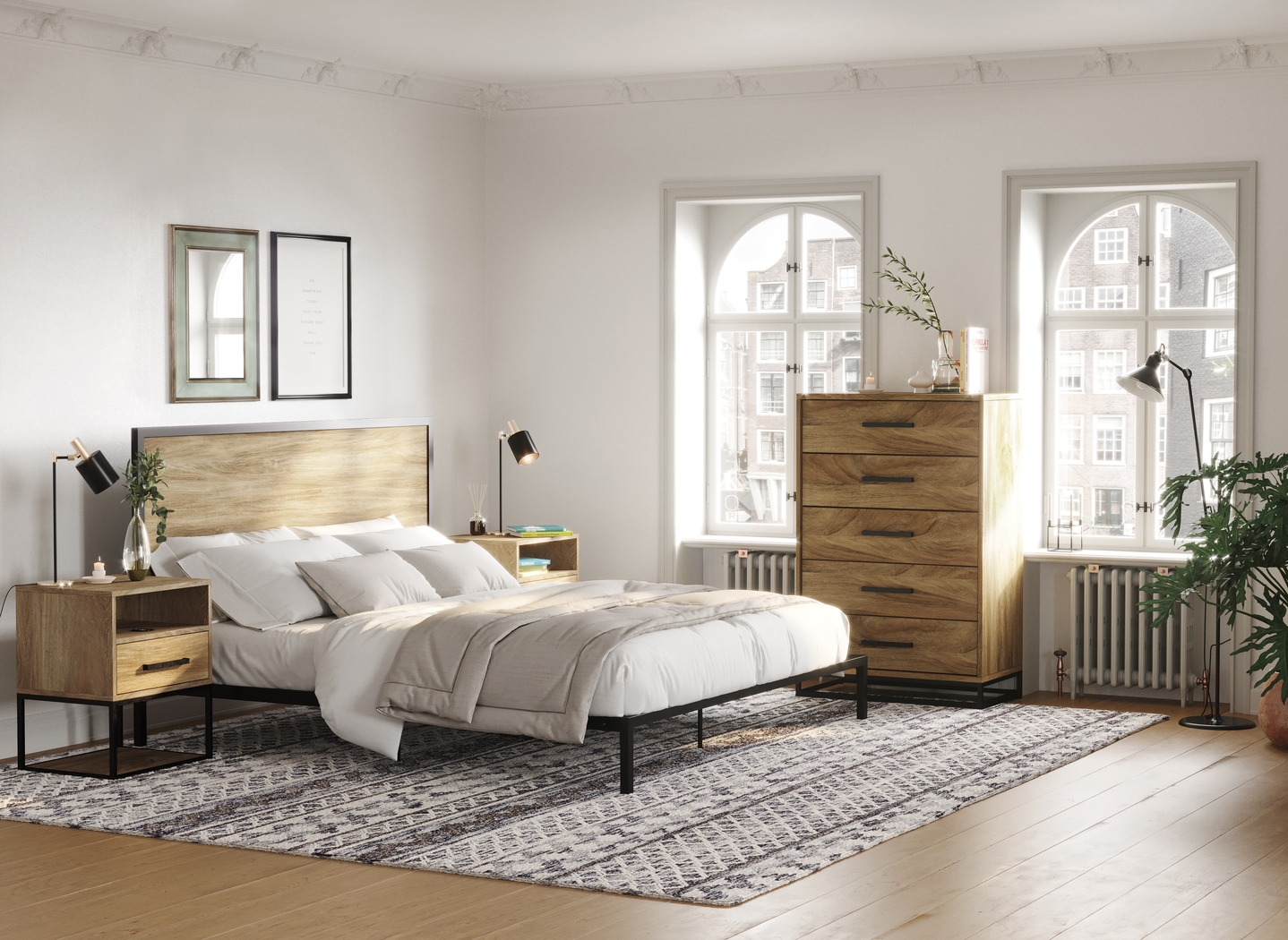 Woodington Brown Queen Bed - Thumbnail - Image 2