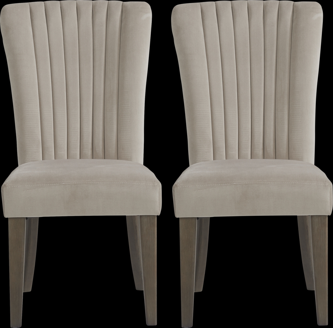 Woodland Avenue Beige Side Chair, Set of 2 - Thumbnail - Image 1