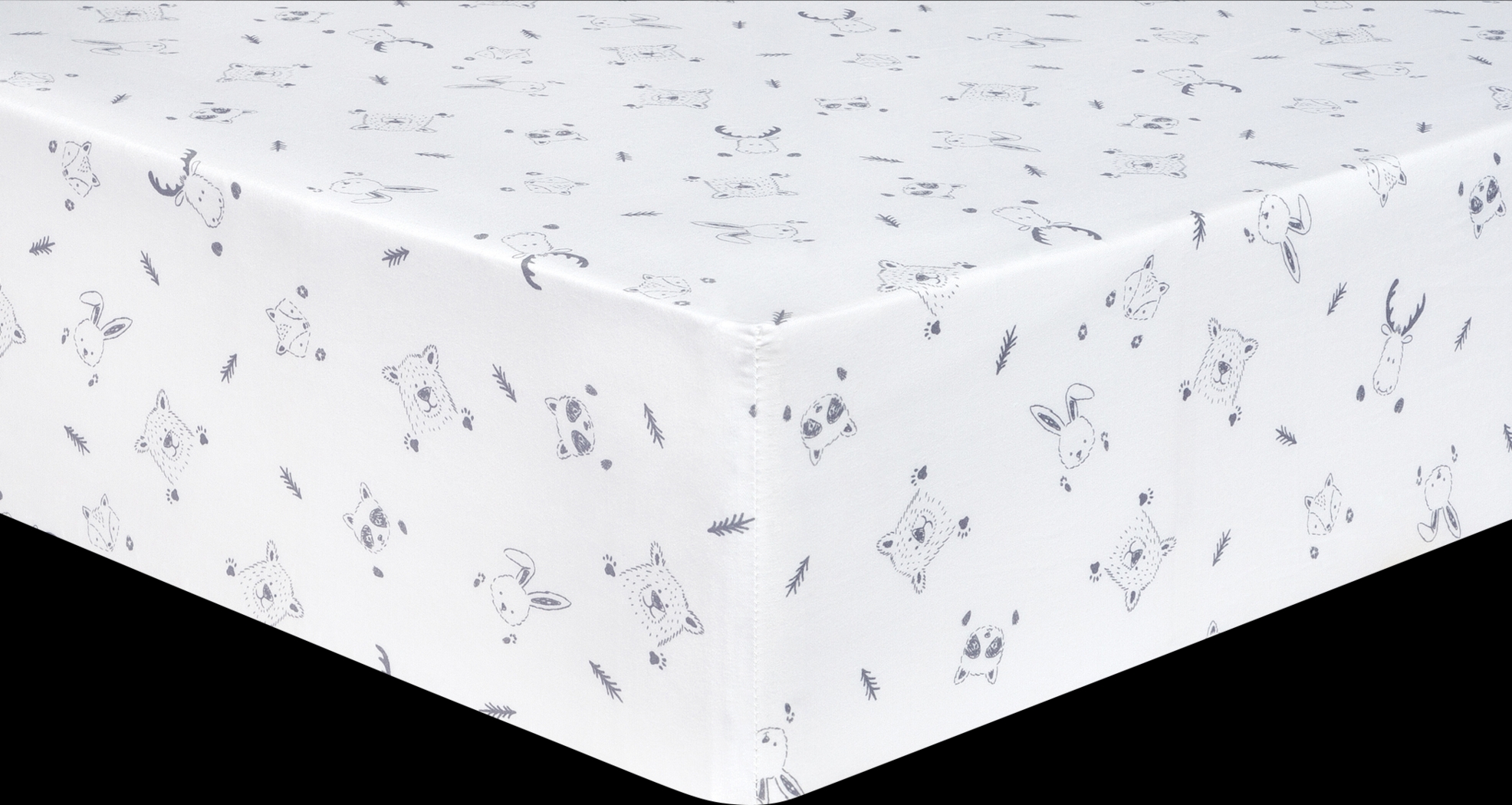 Woodland Friends Gray 3 Pc Baby Bedding Set - Thumbnail - Image 5