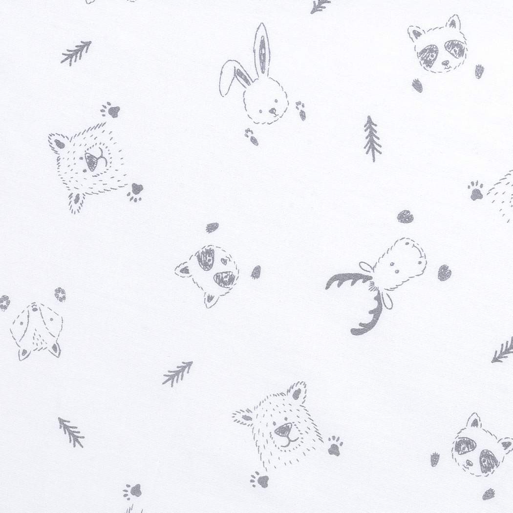 Woodland Friends Gray 3 Pc Baby Bedding Set - Thumbnail - Image 6