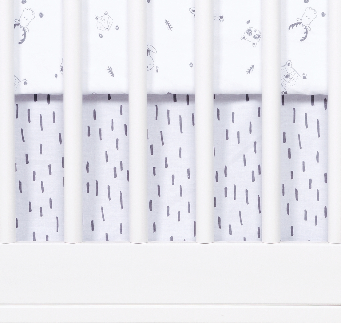 Woodland Friends Gray 3 Pc Baby Bedding Set - Thumbnail - Image 7