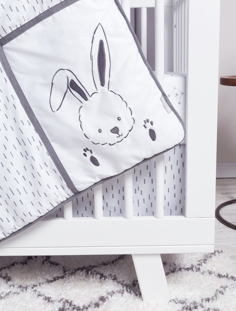 Woodland Friends Gray 3 Pc Baby Bedding Set - Thumbnail - Image 10