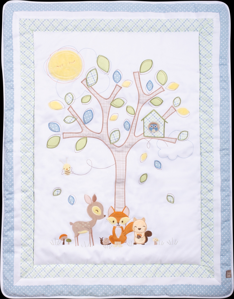 Woodland Storytime Blue 6 Pc Baby Bedding Set - Thumbnail - Image 8