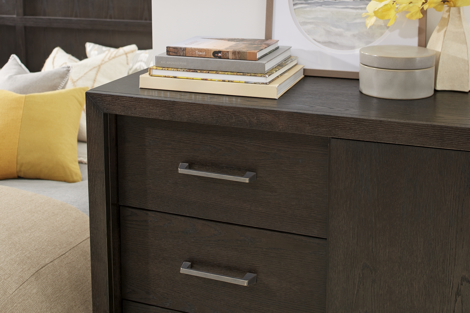 Woodley Dark Brown 5 Pc Queen Panel Bedroom - Thumbnail - Image 9