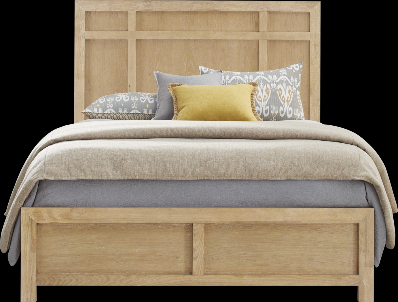 Woodley Natural 5 Pc King Panel Bedroom - Thumbnail - Image 2