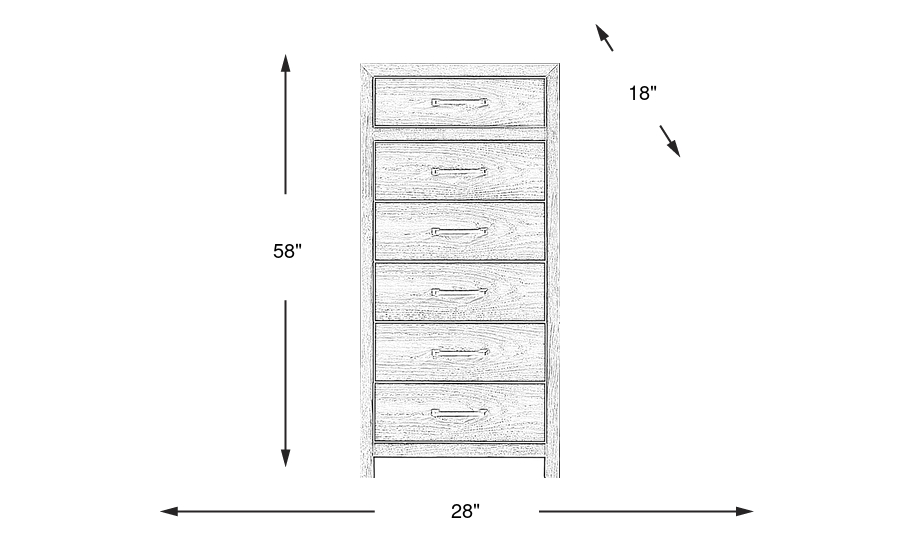 Dimension Image. Please refer to the Dimension Tab on this page for dimension details.