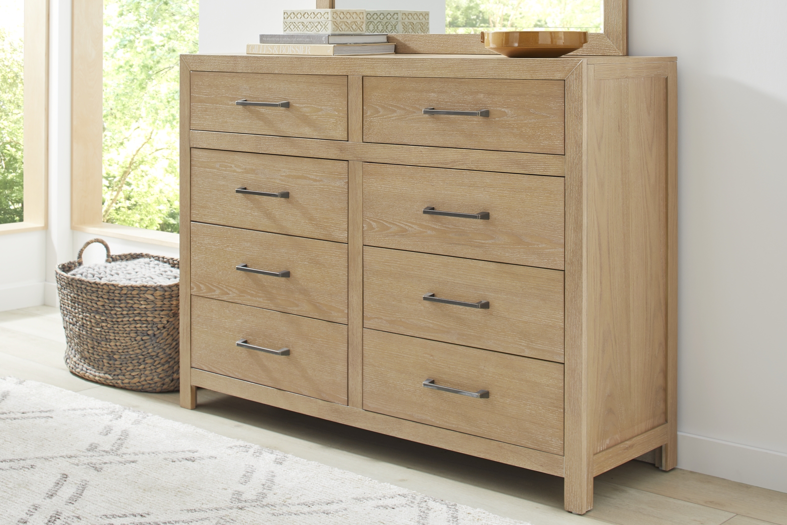 Woodley Natural 5 Pc Queen Panel Bedroom - Thumbnail - Image 7