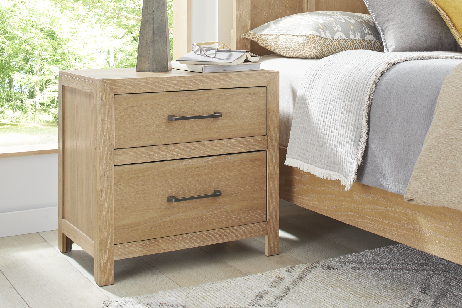 Woodley Natural 7 Pc Queen Panel Bedroom - Thumbnail - Image 10