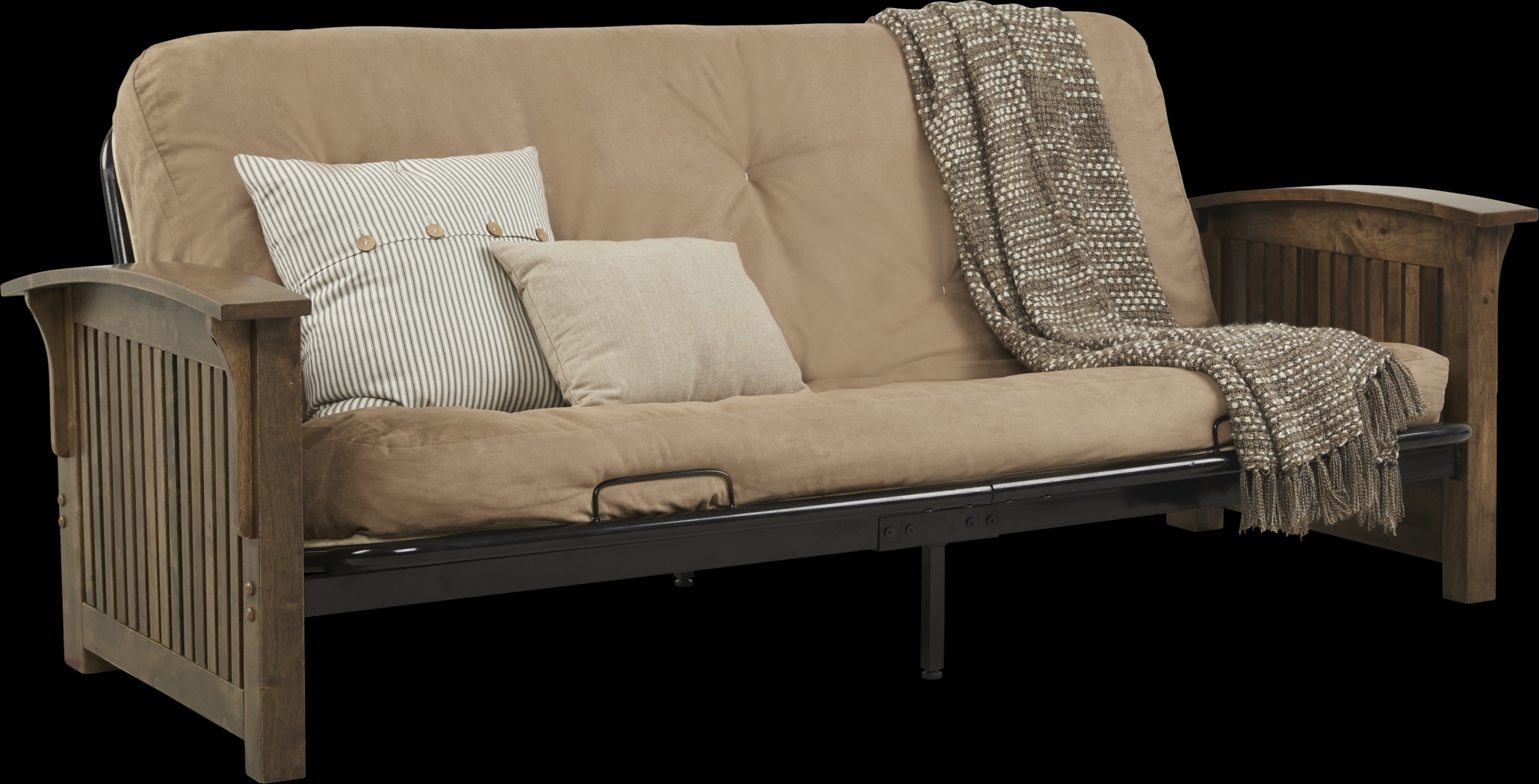 Woodlyn Dark Brown Futon - Thumbnail - Image 1