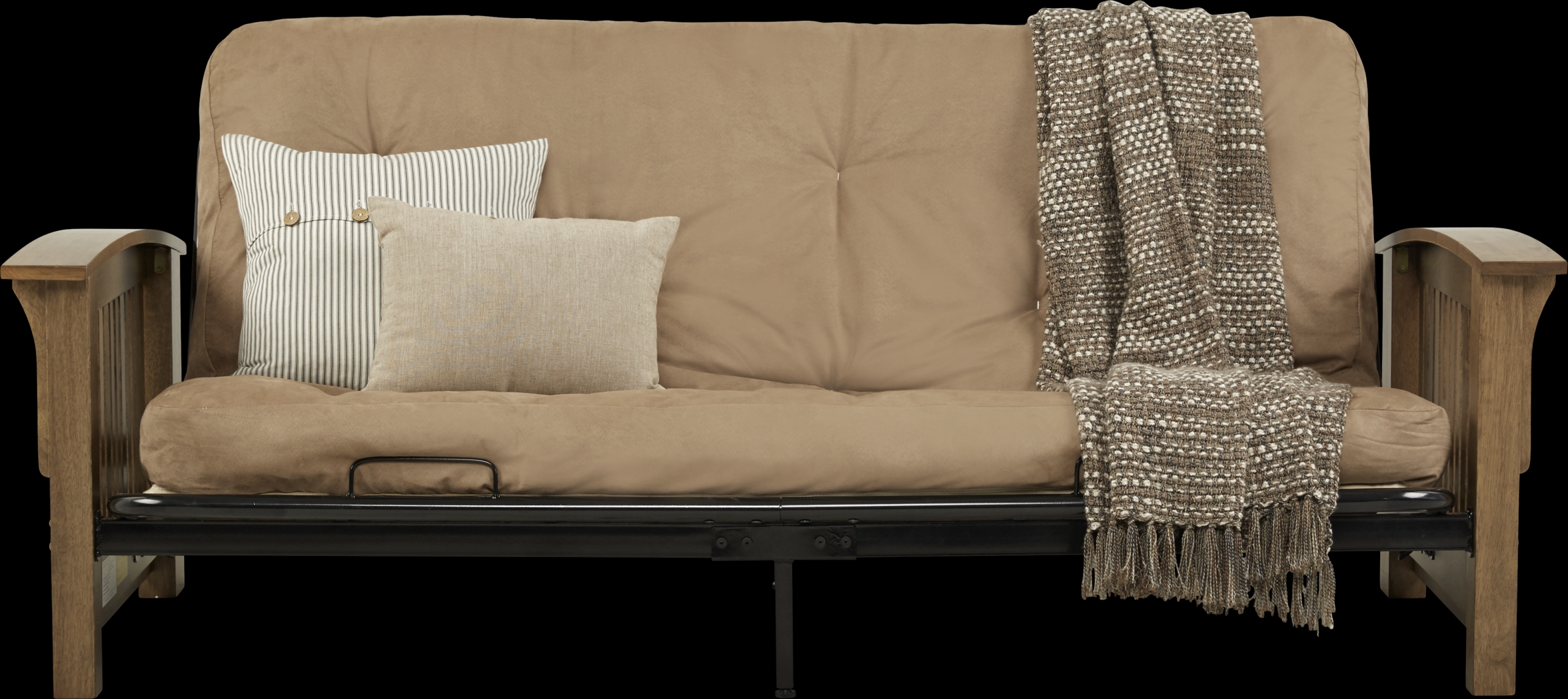 Woodlyn Light Brown Futon - Thumbnail - Image 2