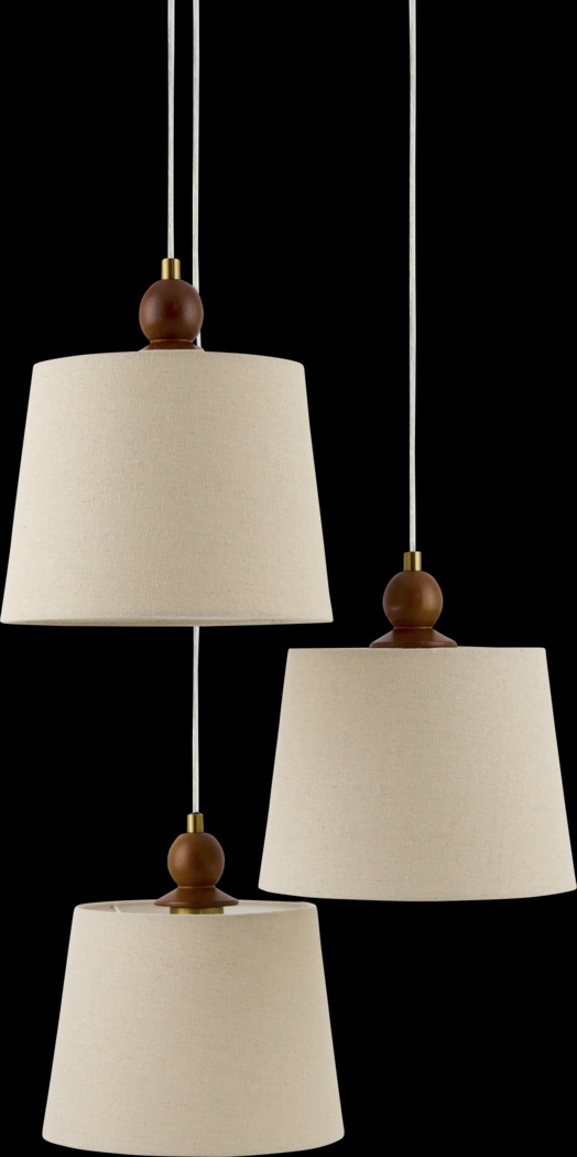 Woodren Circle Brown Chandelier - Thumbnail - Image 1