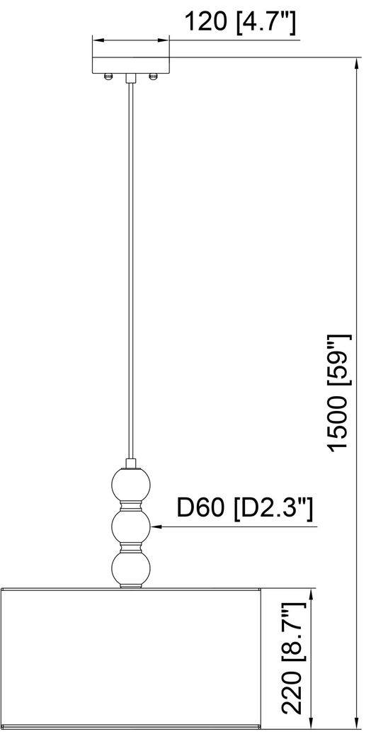 Woodren Circle Brown Pendant - Thumbnail - Image 3