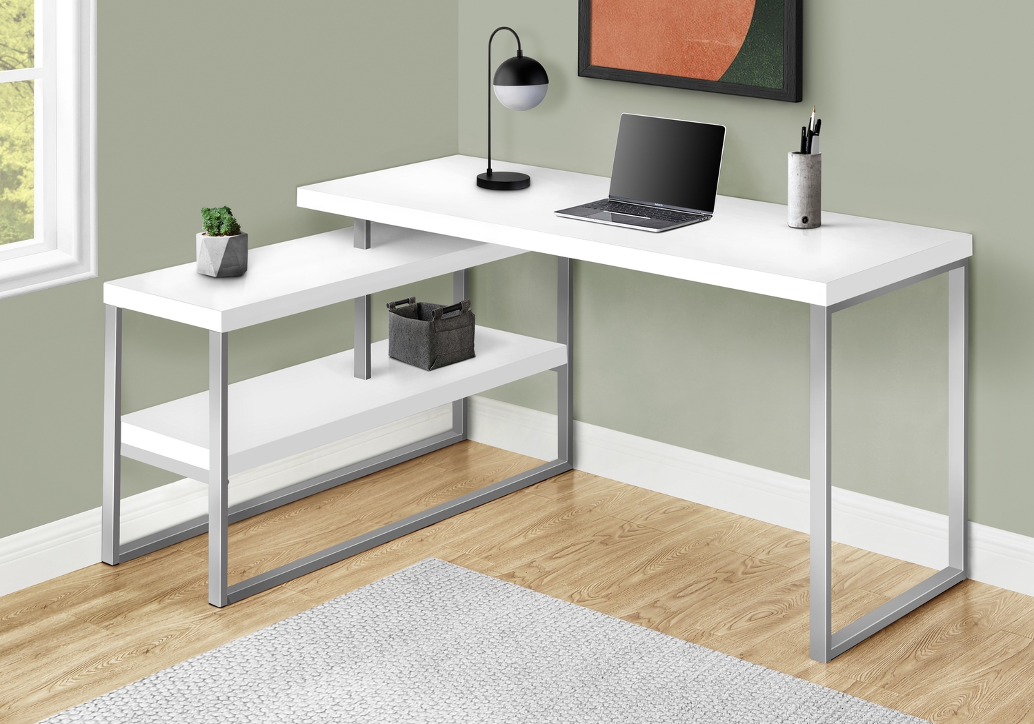 Woodrill White Desk - Thumbnail - Image 10