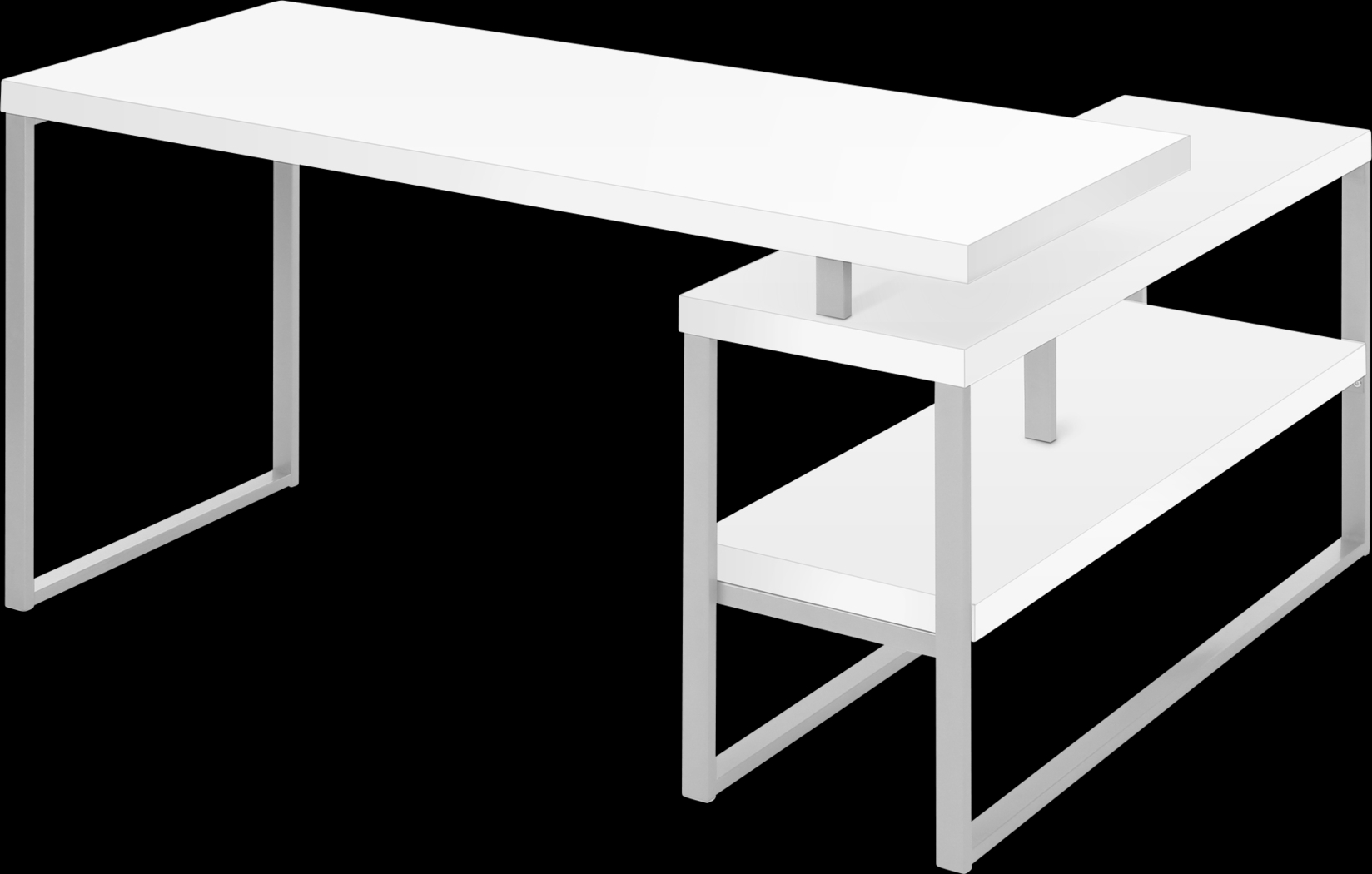 Woodrill White Desk - Thumbnail - Image 1