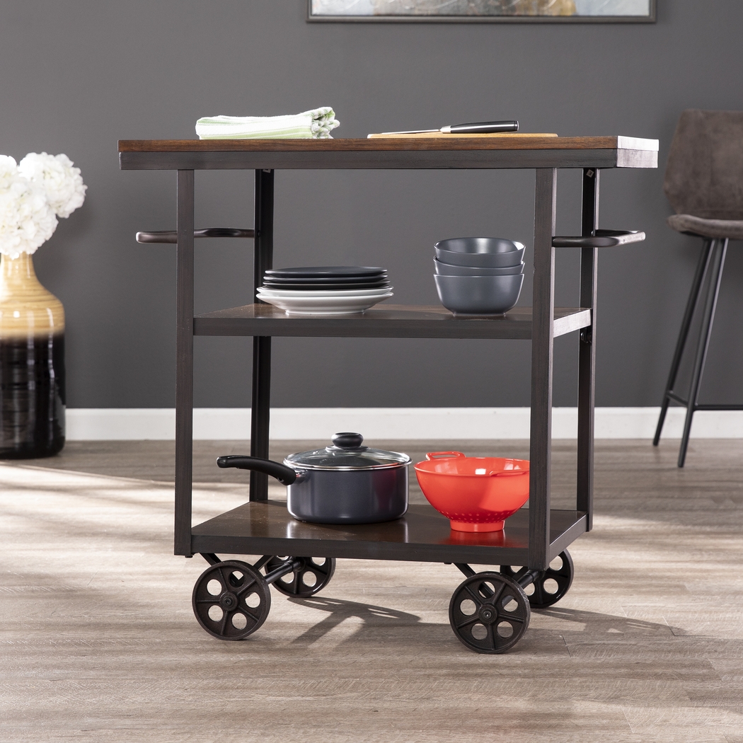 Woodslee Espresso Kitchen Island - Thumbnail - Image 6