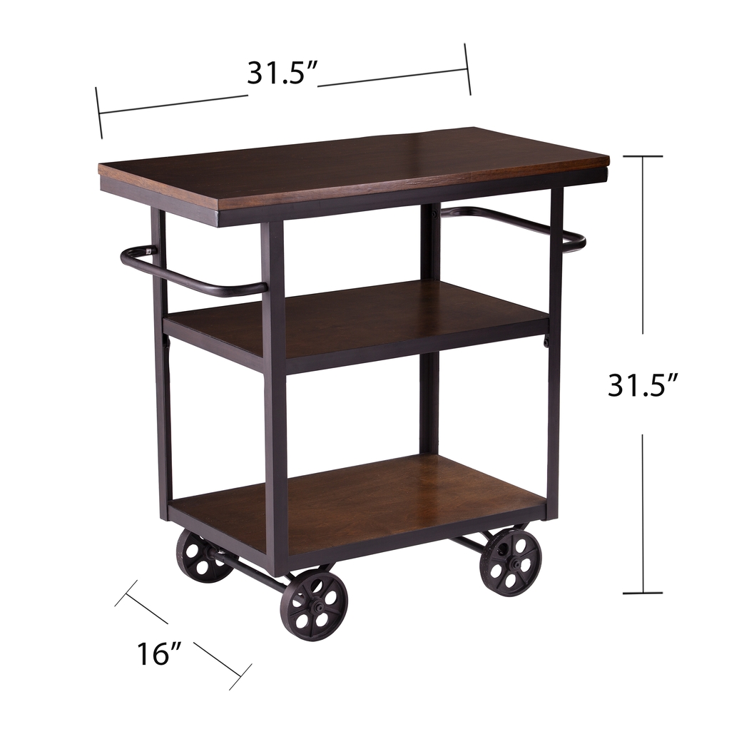 Woodslee Espresso Kitchen Island - Thumbnail - Image 7