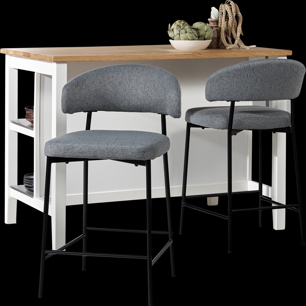 Woodsorrel Charcoal Counter Height Stool, Set of 2 - Thumbnail - Image 8