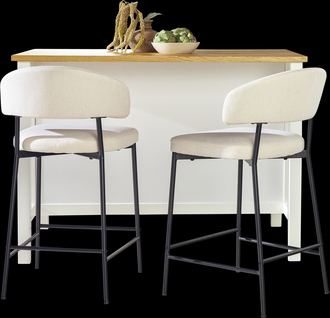 Woodsorrel Ivory Counter Height Stool, Set of 2 - Thumbnail - Image 7