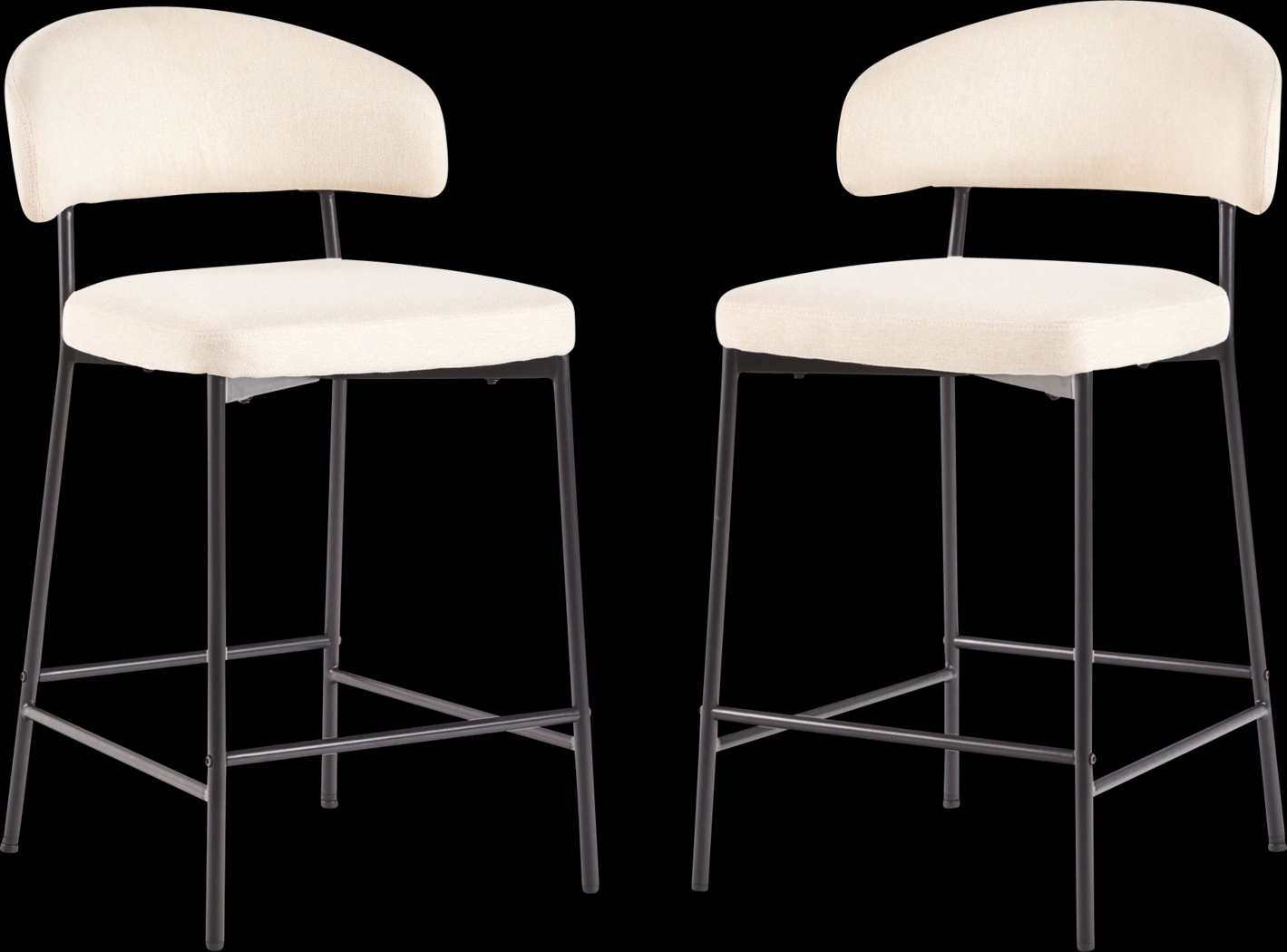 Woodsorrel Ivory Counter Height Stool, Set of 2 - Thumbnail - Image 1