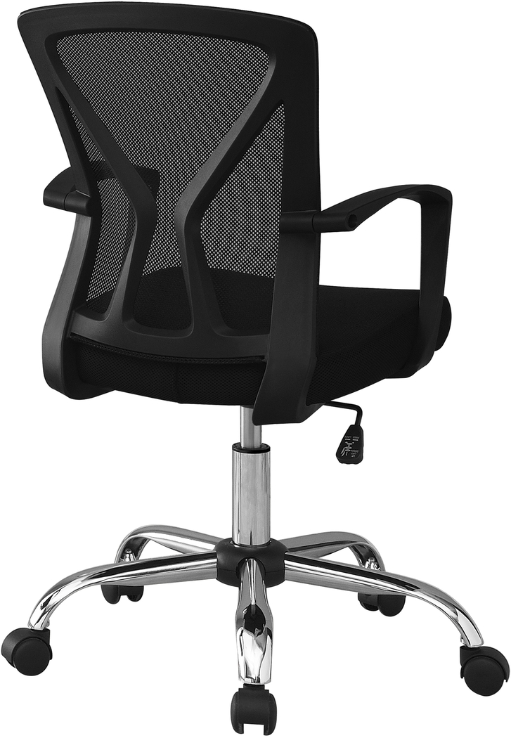 Woodwardia Black Chrome Office Chair - Thumbnail - Image 2