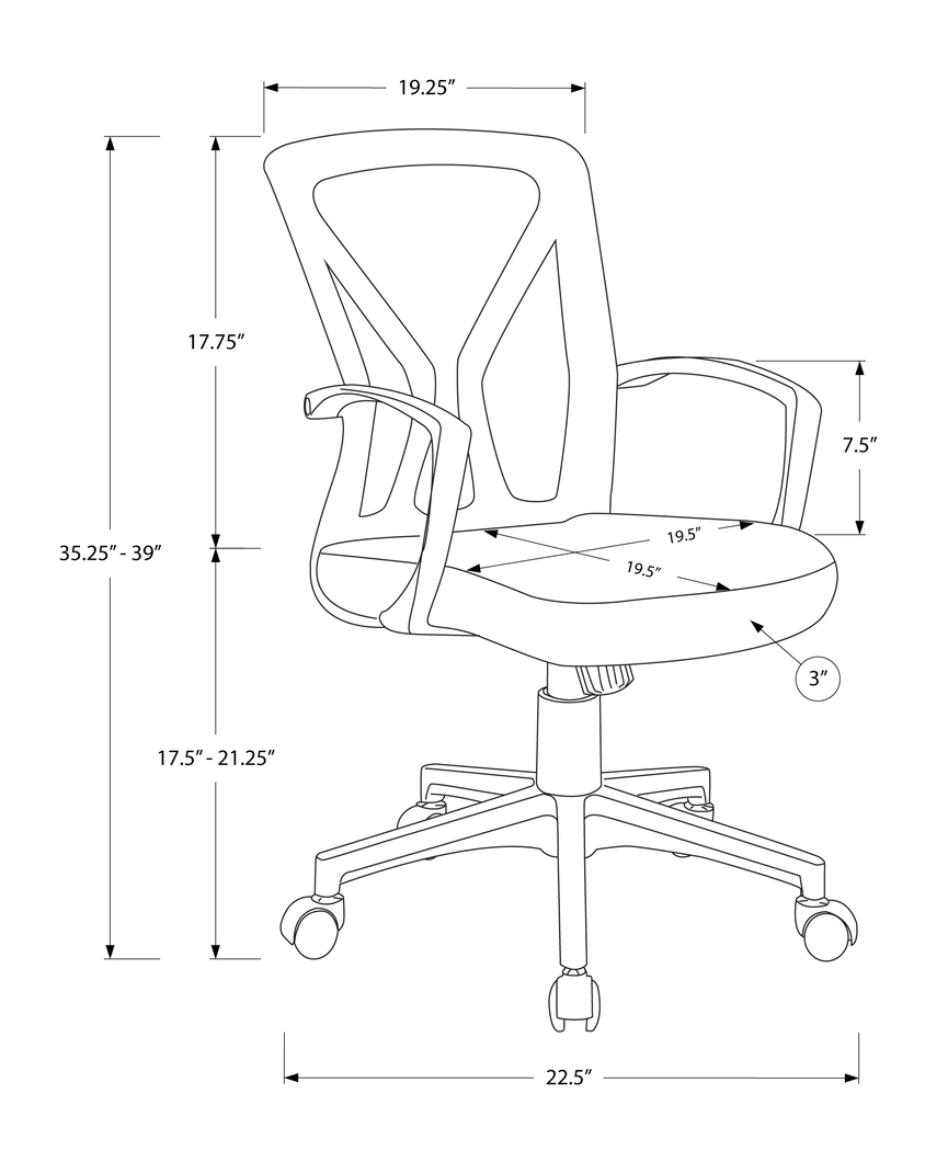 Woodwardia Black Office Chair - Thumbnail - Image 6