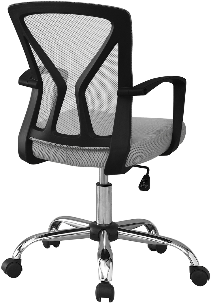 Woodwardia Gray Chrome Office Chair - Thumbnail - Image 2