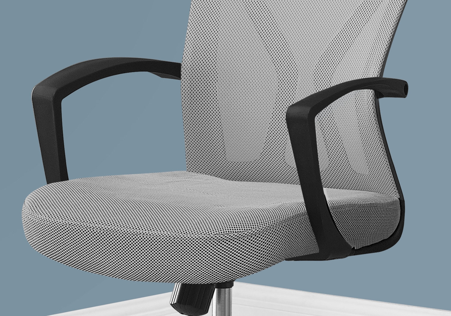 Woodwardia Gray Chrome Office Chair - Thumbnail - Image 3