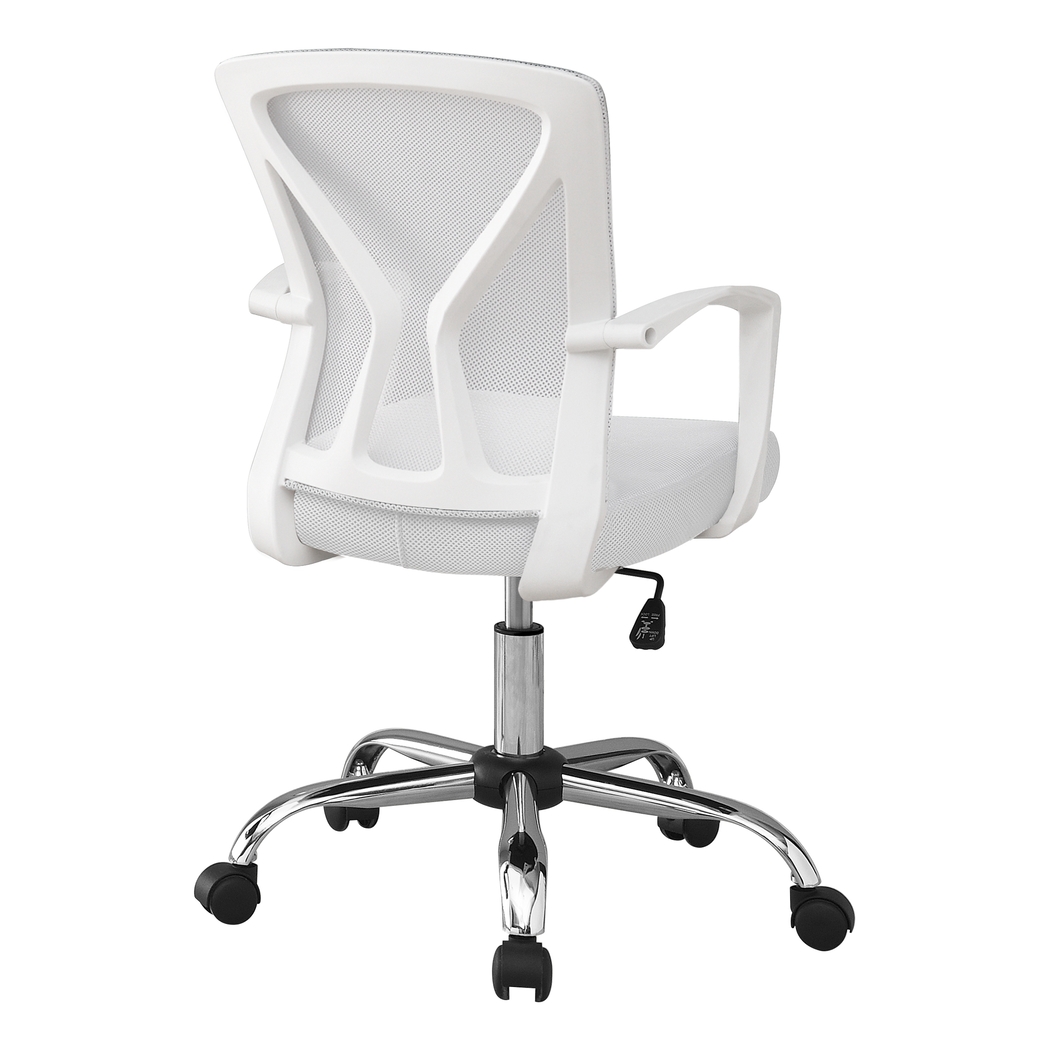 Woodwardia White Chrome Office Chair - Thumbnail - Image 2