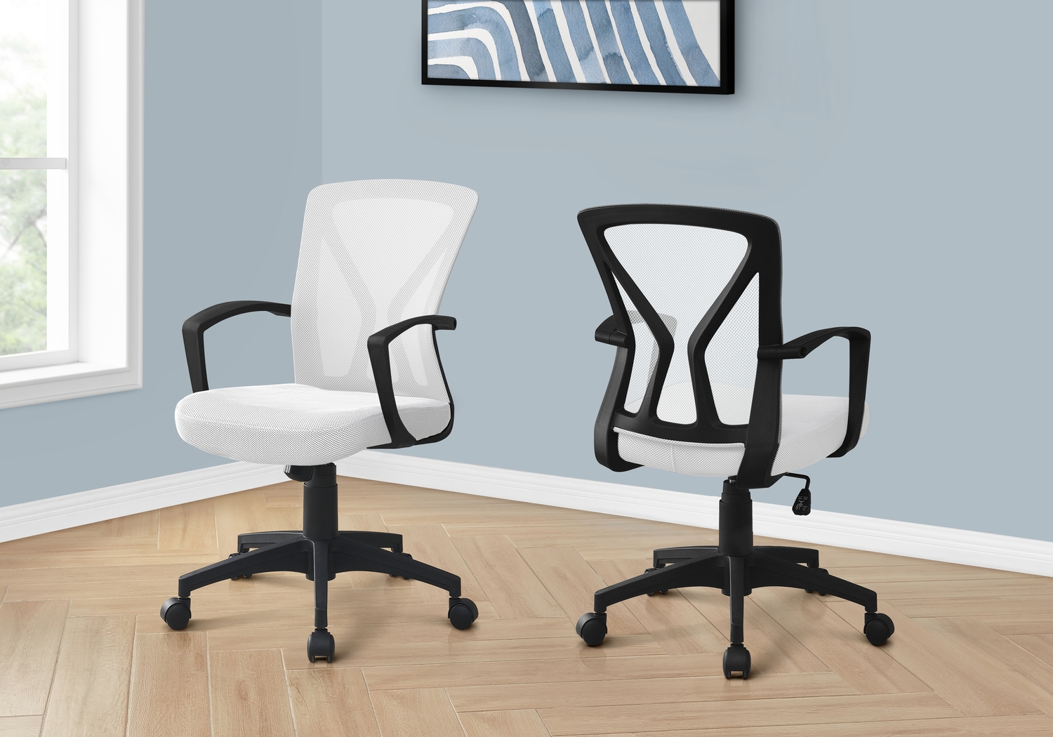 Woodwardia White Office Chair - Thumbnail - Image 4